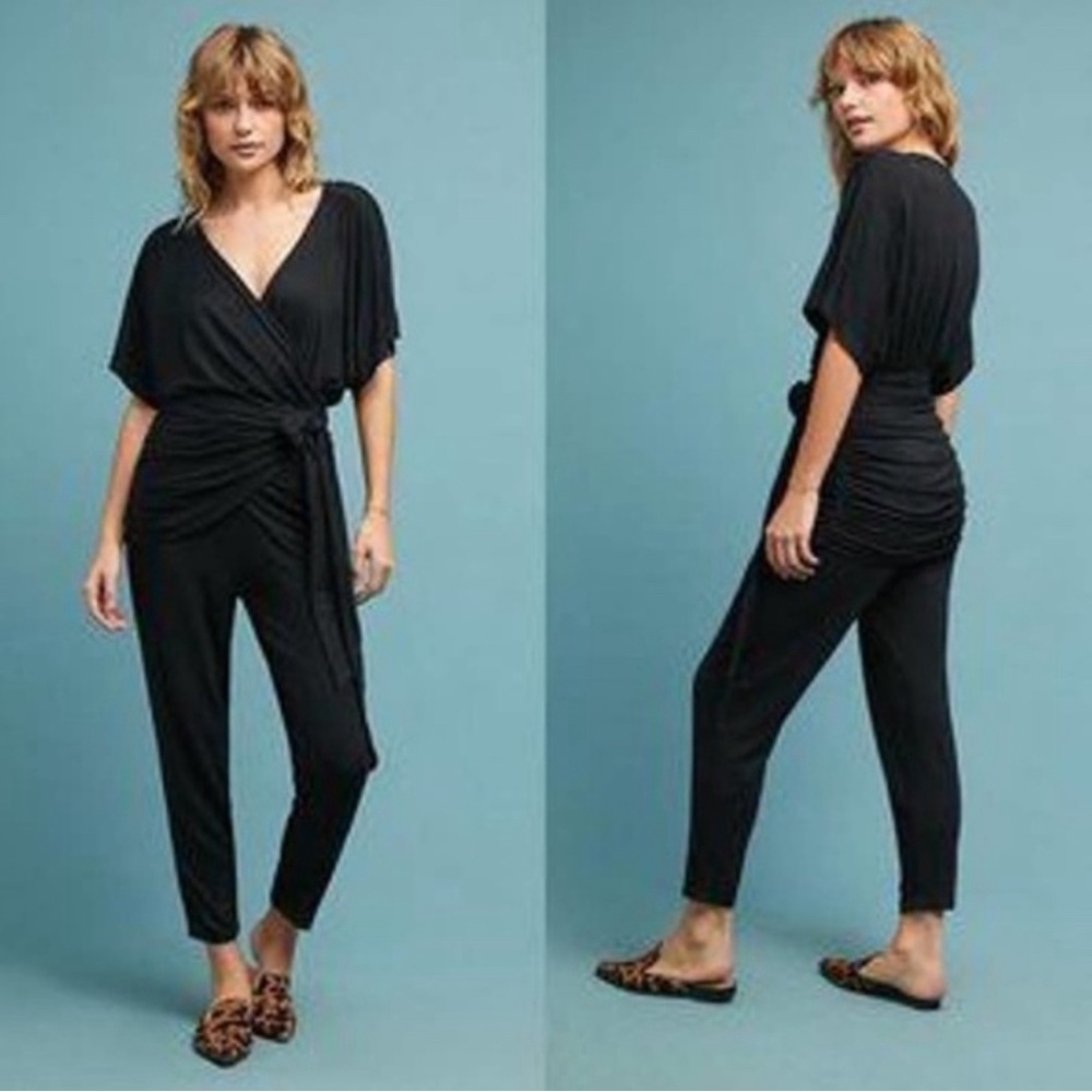Anthropologie Saturday Sunday Wrap Knit Jersey Jumpsuit